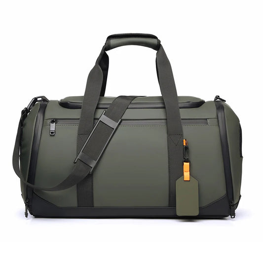 Oxford gym duffel bag with wet dry separation and shoe compartment - product image
