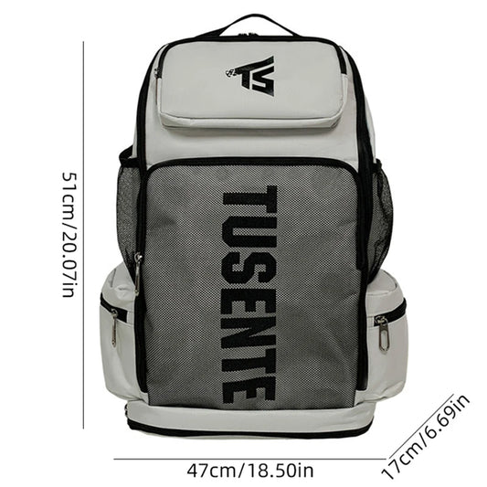 Oxford gym fitness backpack with shoe compartment and adjustable trolley straps - product image