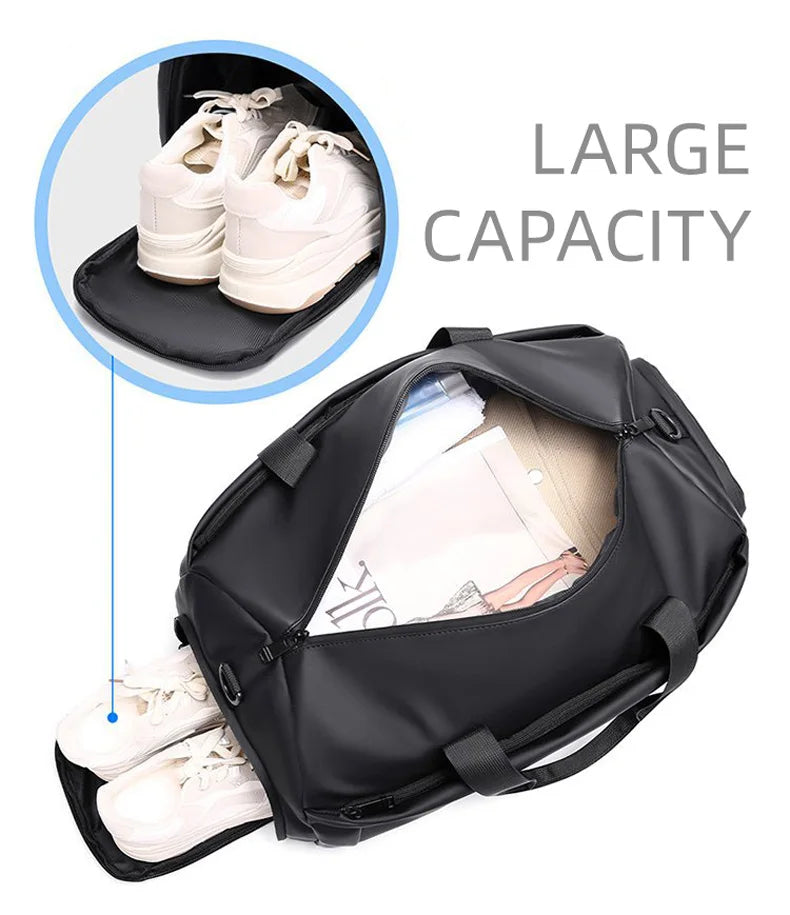Oxford gym fitness bag multi-compartment wet dry separation shoes pocket outdoor - product image