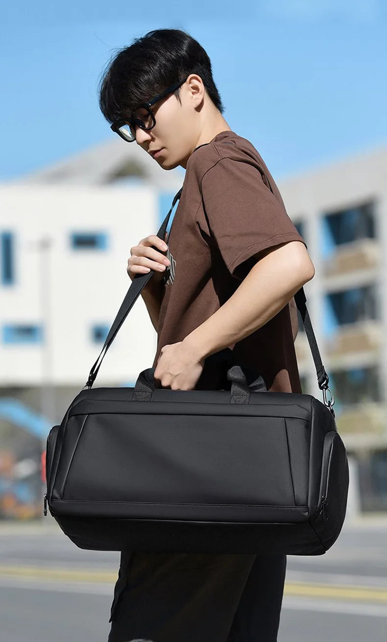 Oxford gym fitness bag multi-compartment wet dry separation shoes pocket outdoor - product image