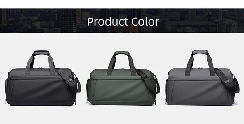 Oxford gym fitness bag multi-compartment wet dry separation shoes pocket outdoor - product image