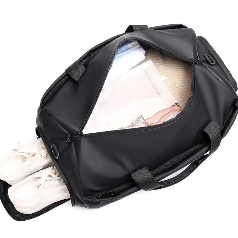 Oxford gym fitness bag multi-compartment wet dry separation shoes pocket outdoor - product image