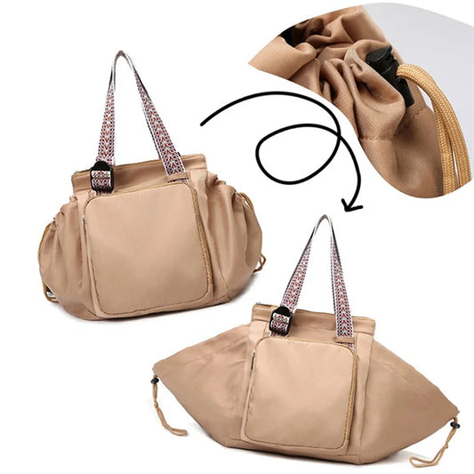 Oxford multi-functional versatile drawstring gym backpack with trolley strap - product image