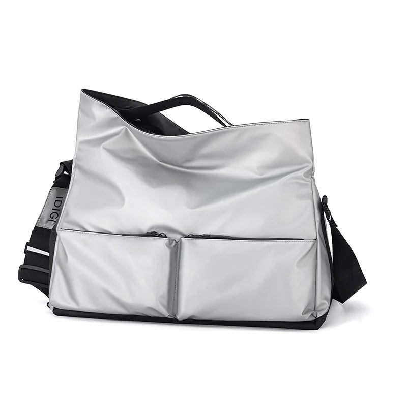 Oxford pu sport tote duffel bag with wet dry separation and shoe compartment - product image