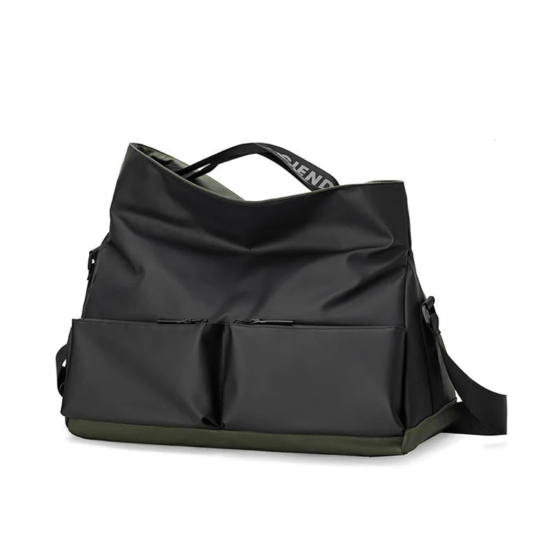 Oxford pu sport tote duffel bag with wet dry separation and shoe compartment - product image