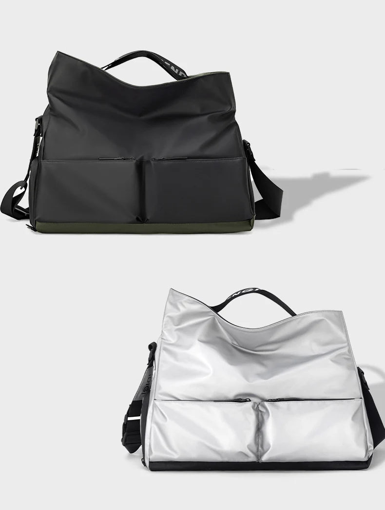 Oxford pu sport tote duffel bag with wet dry separation and shoe compartment - product image