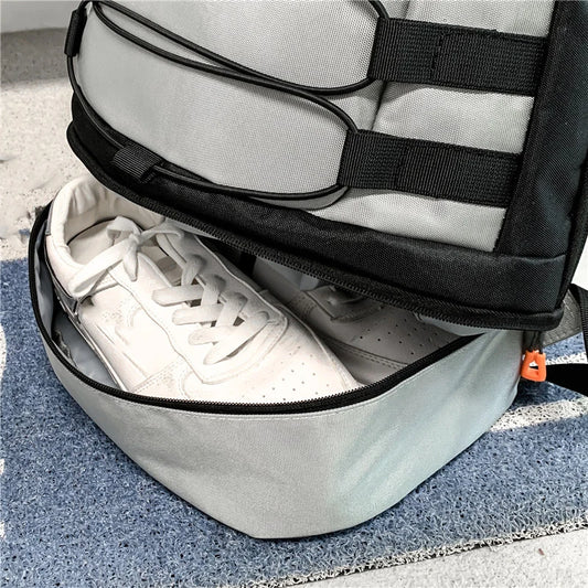 Oxford sport backpack shoes compartment multi-layer large capacity outdoor use - product image
