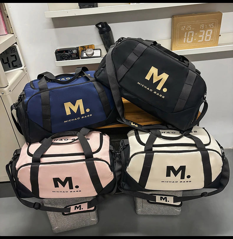 Oxford sports duffel bag with wet dry separation and removable shoulder strap - product image