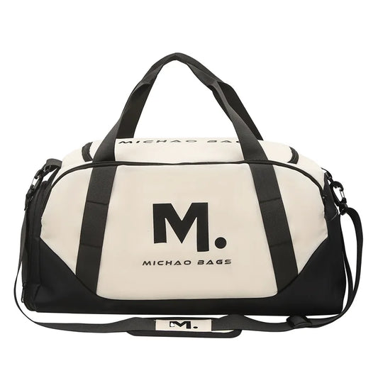Oxford sports duffel bag with wet dry separation and removable shoulder strap - product image