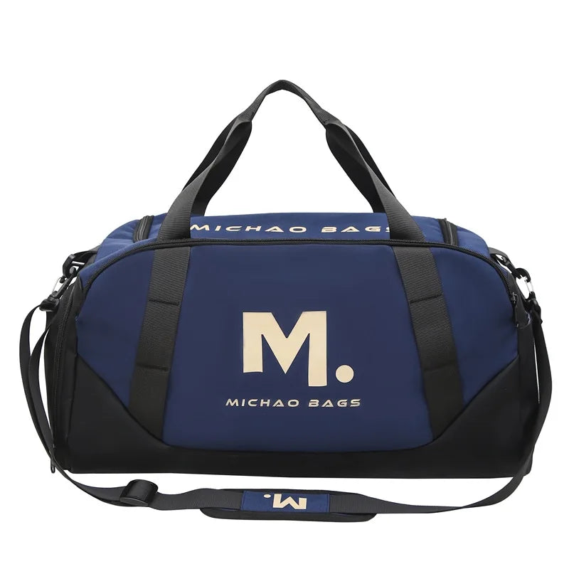 Oxford sports duffel bag with wet dry separation and removable shoulder strap - product image