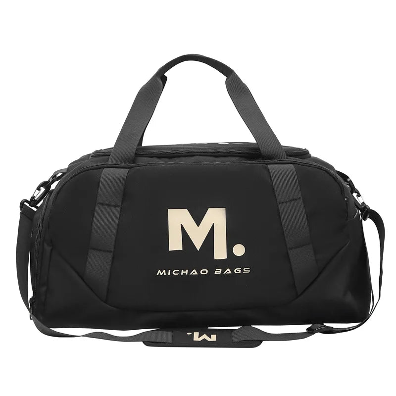 Oxford sports duffel bag with wet dry separation and removable shoulder strap - product image