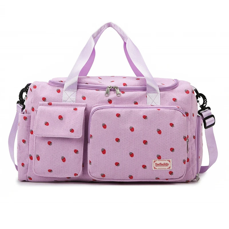 Oxford sports duffel bag with wet dry separation and removable shoulder strap - product image
