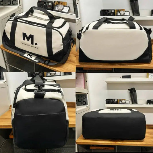 Oxford sports duffel bag with wet dry separation and removable shoulder strap - product image