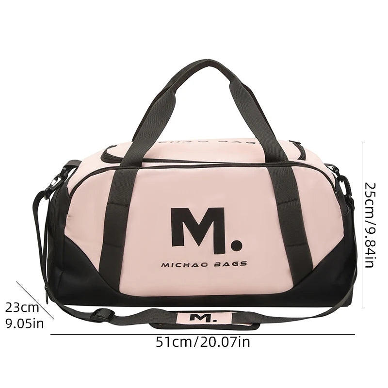 Oxford sports duffel bag with wet dry separation and removable shoulder strap - product image