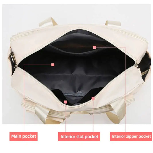 Oxford sports tote bag expandable wet dry separation multi-pocket travel duffel - product image