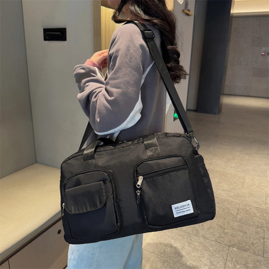 Oxford sports tote bag expandable wet dry separation multi-pocket travel duffel - product image