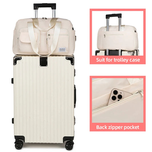 Oxford sports tote bag expandable wet dry separation multi-pocket travel duffel - product image