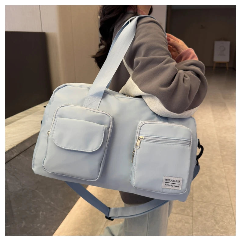 Oxford sports tote bag expandable wet dry separation multi-pocket travel duffel - product image