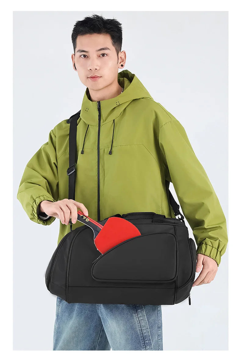 Oxford table tennis sport duffel bag wet dry separation shoes compartment - product image