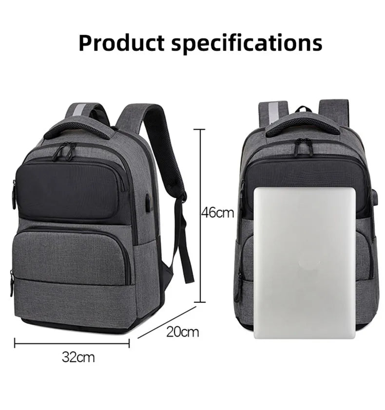 Oxford usb climbing backpack large capacity laptop multi-compartment - product image