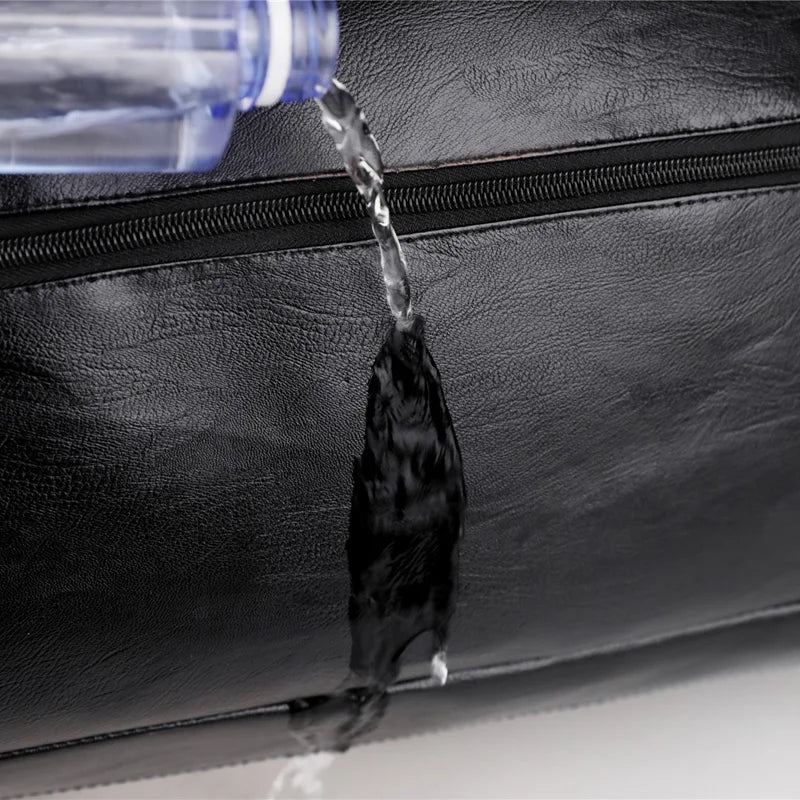 Pu large travel gym handbag shoes pocket waterproof multi-compartment design - product image