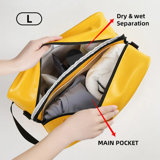 Pu waterproof dry bag for travel and water sports with dry wet separation - product image
