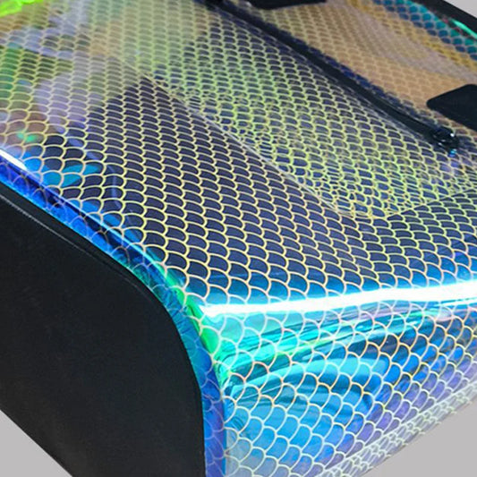 Pvc waterproof sports duffel bag transparent jelly design lightweight portable - product image