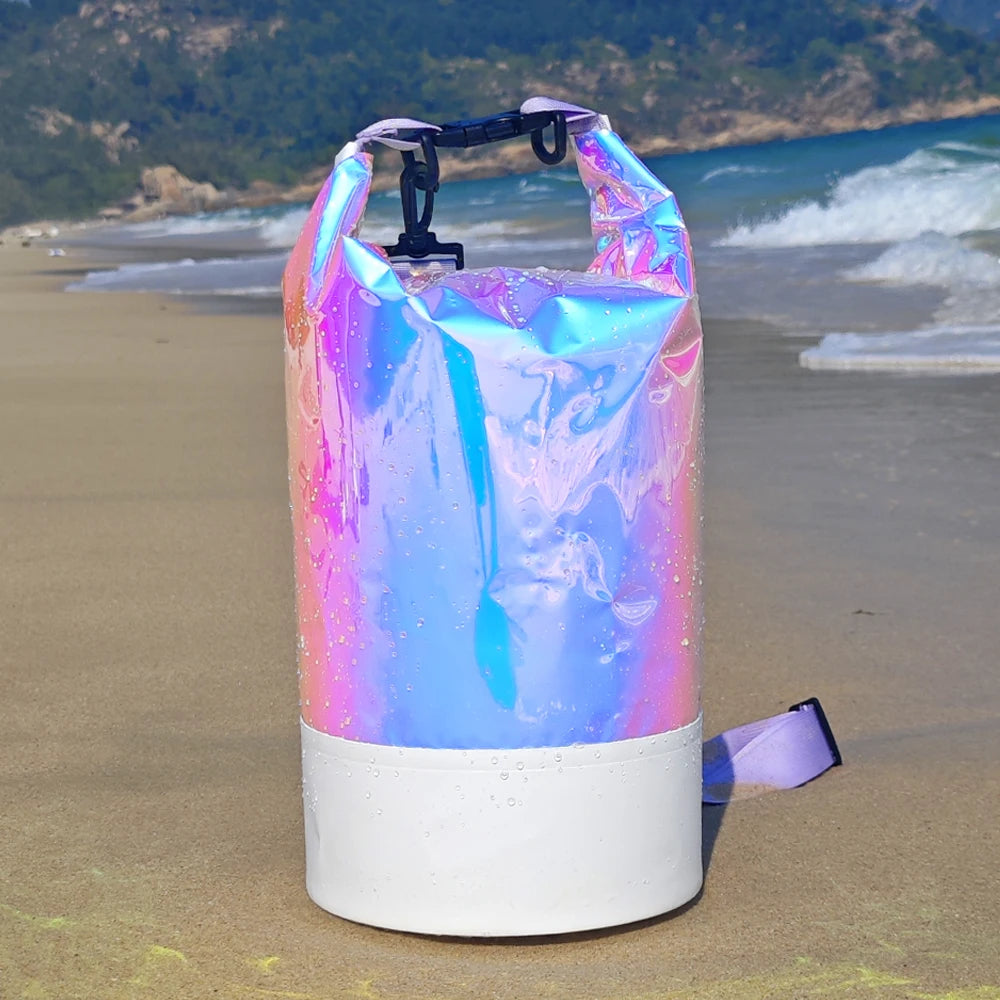 Pvc waterproof swimming beach bag for outdoor water sports with adjustable strap - product image