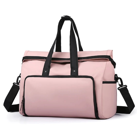 Rolled top dry wet separation fitness duffel backpack outdoor hiking climbing - product image