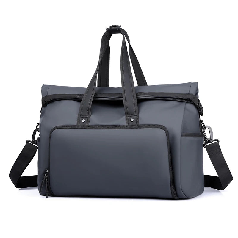 Rolled top dry wet separation fitness duffel backpack outdoor hiking climbing - product image