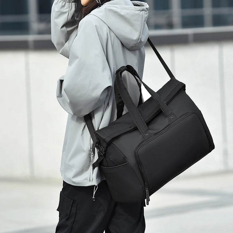 Rolled top dry wet separation fitness duffel backpack outdoor hiking climbing - product image