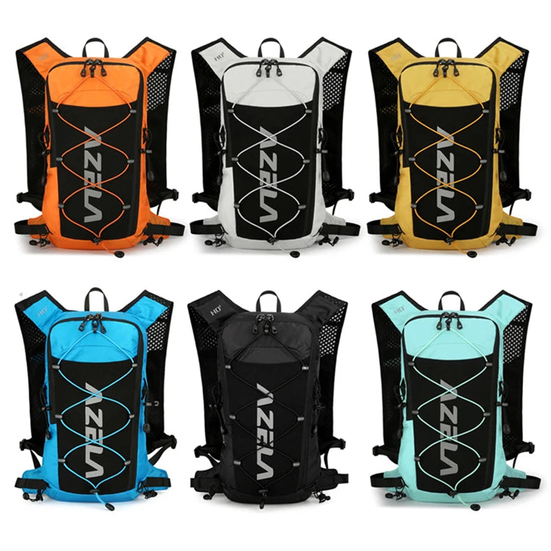 Running hydrating backpack with quick drink system and reflective strips nylon - product image