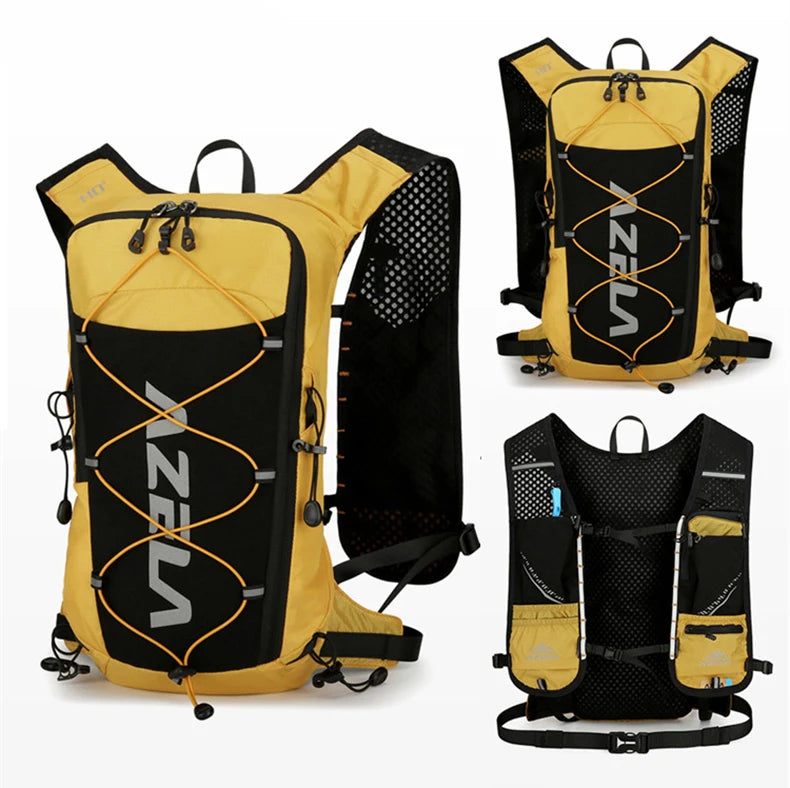 Running hydrating backpack with quick drink system and reflective strips nylon - product image