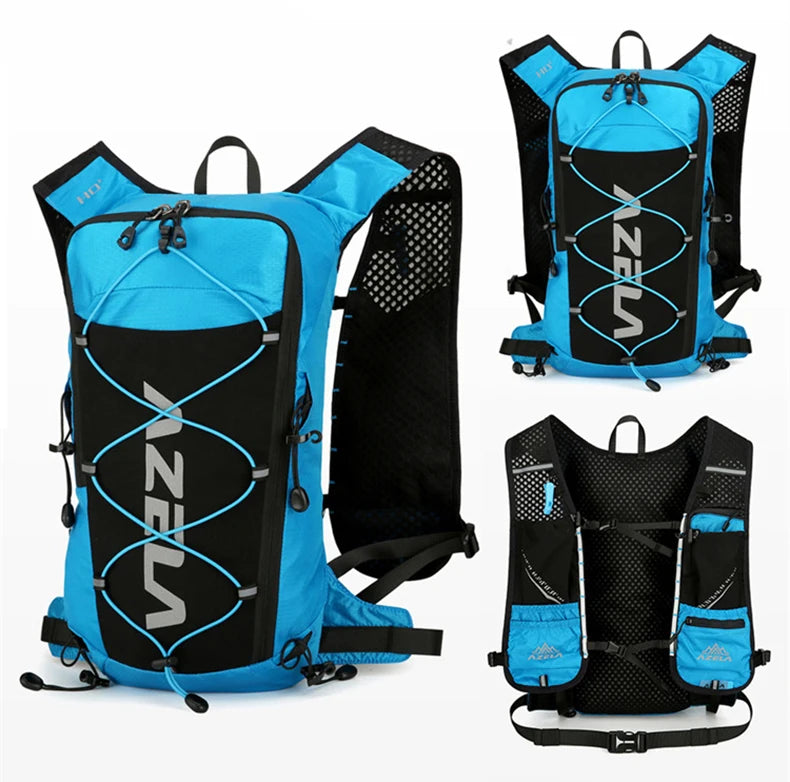 Running hydrating backpack with quick drink system and reflective strips nylon - product image