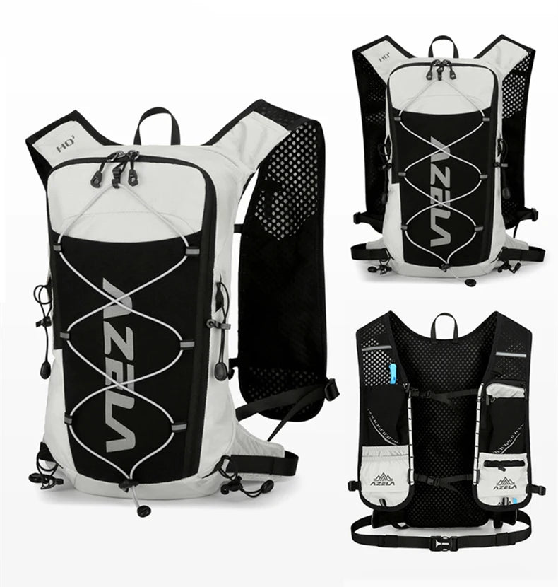 Running hydrating backpack with quick drink system and reflective strips nylon - product image