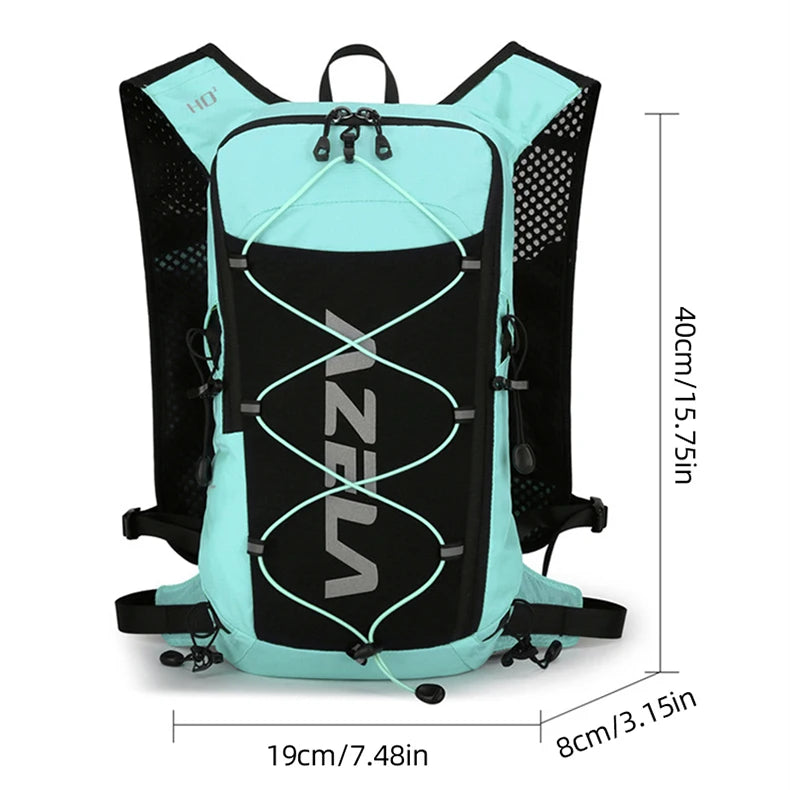 Running hydrating backpack with quick drink system and reflective strips nylon - product image