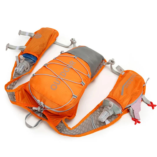 Running hydrating vest backpack with water bladder and reflective strips nylon - product image