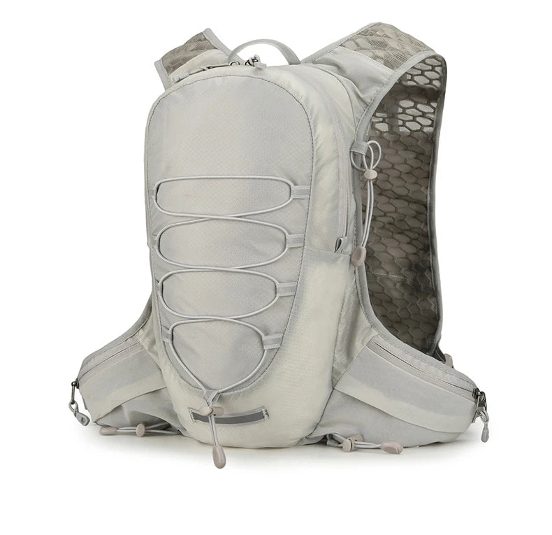 Running vest hydrating backpack with reflective strips and multi-compartment nylon - product image