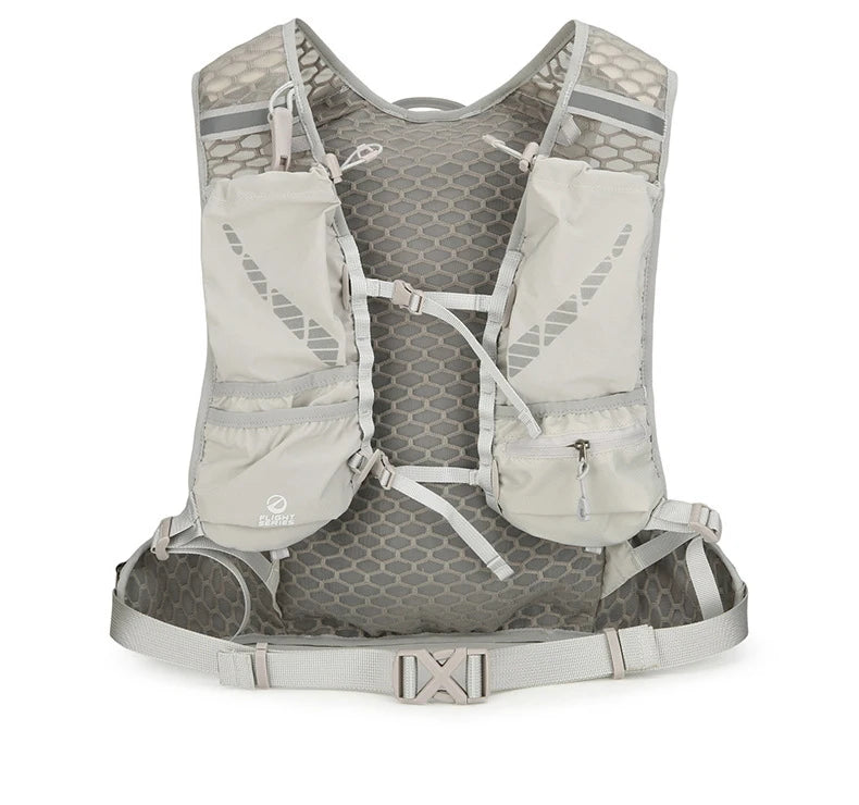 Running vest hydrating backpack with reflective strips and multi-compartment nylon - product image