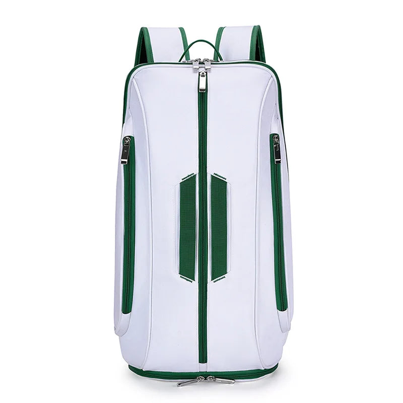 Silicone badminton tennis racket backpack with separate shoe compartment - product image
