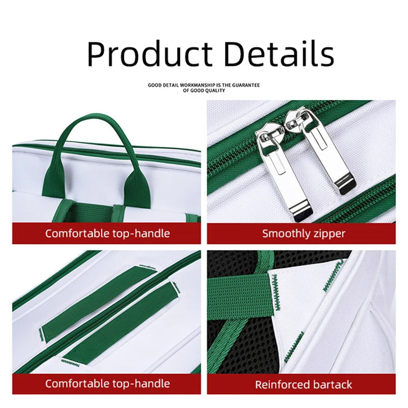 Silicone badminton tennis racket backpack with separate shoe compartment - product image