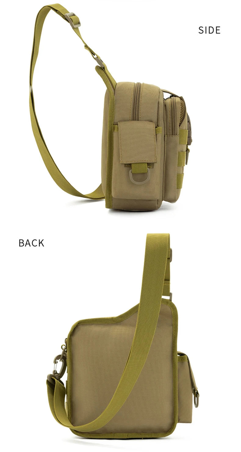 Small tactical softback molle shoulder bag with multiple color options, nylon - product image