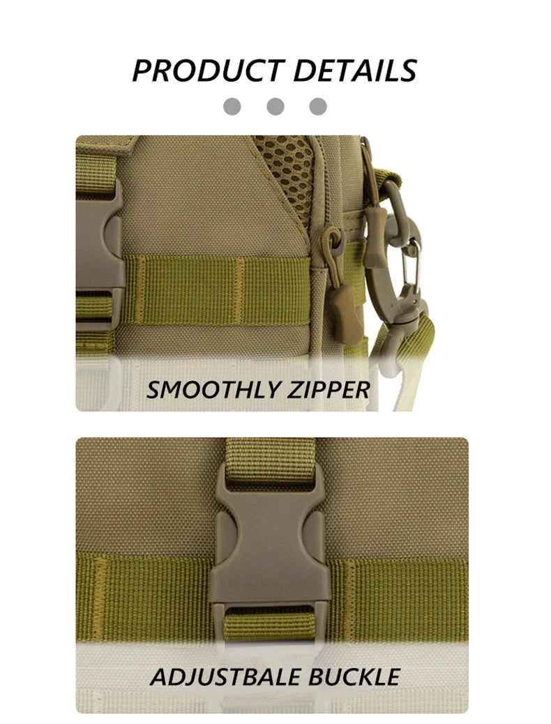 Small tactical softback molle shoulder bag with multiple color options, nylon - product image