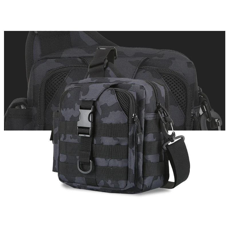 Small tactical softback molle shoulder bag with multiple color options, nylon - product image