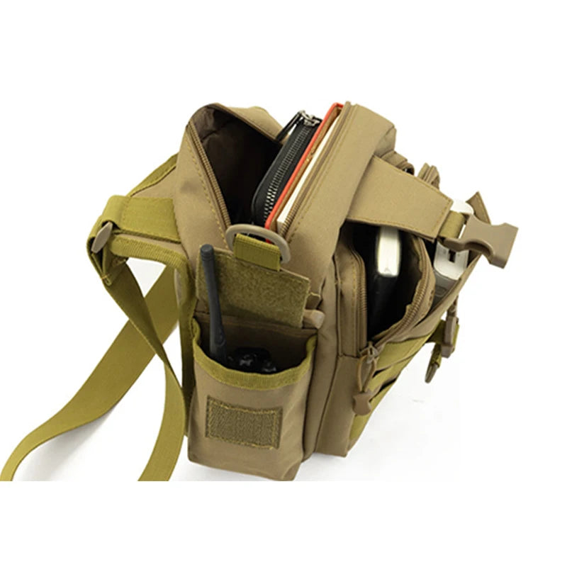 Small tactical softback molle shoulder bag with multiple color options, nylon - product image