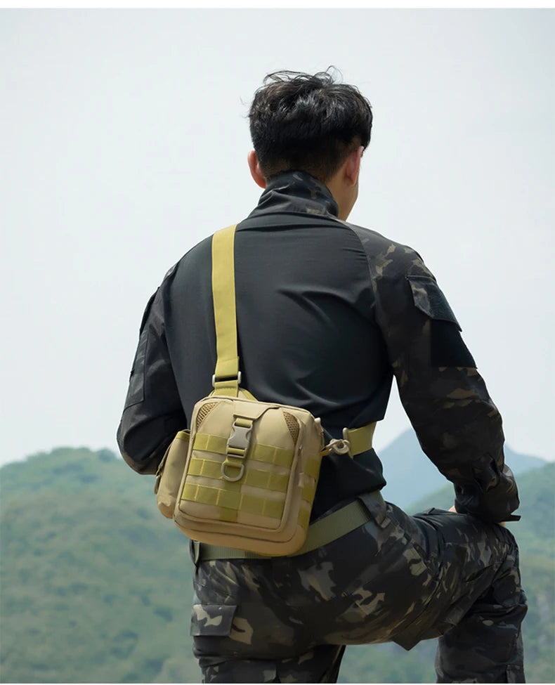 Small tactical softback molle shoulder bag with multiple color options, nylon - product image