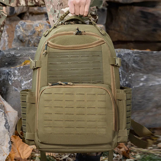 Softback tactical camouflage travel molle backpack with nylon material - product image