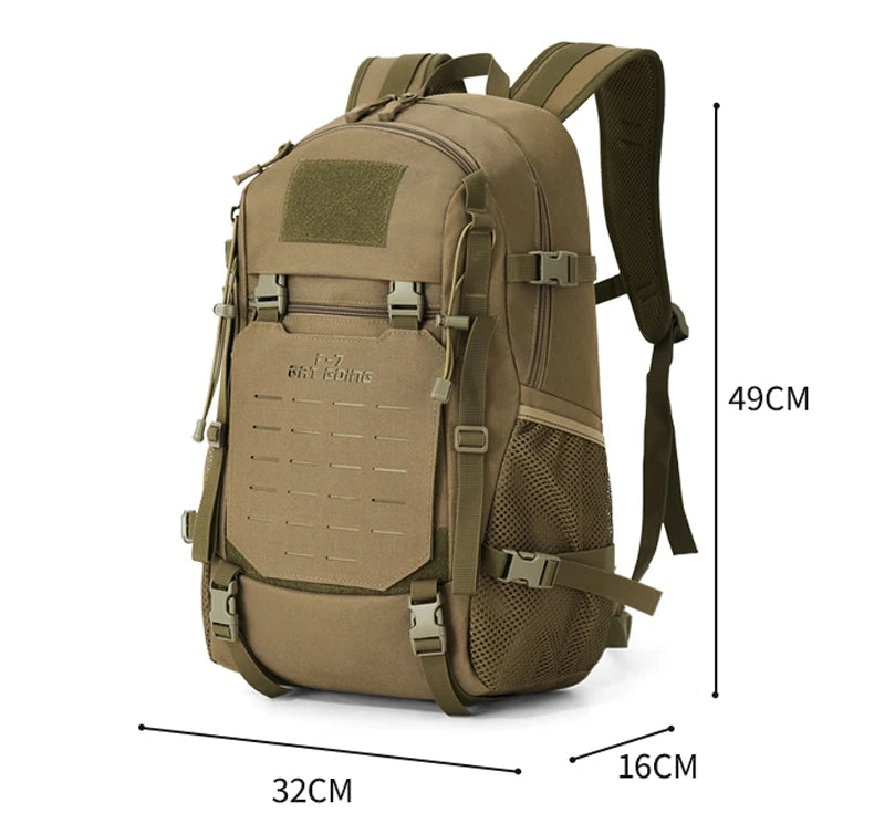Softback tactical climbing backpack with large molle storage, oxford material - product image