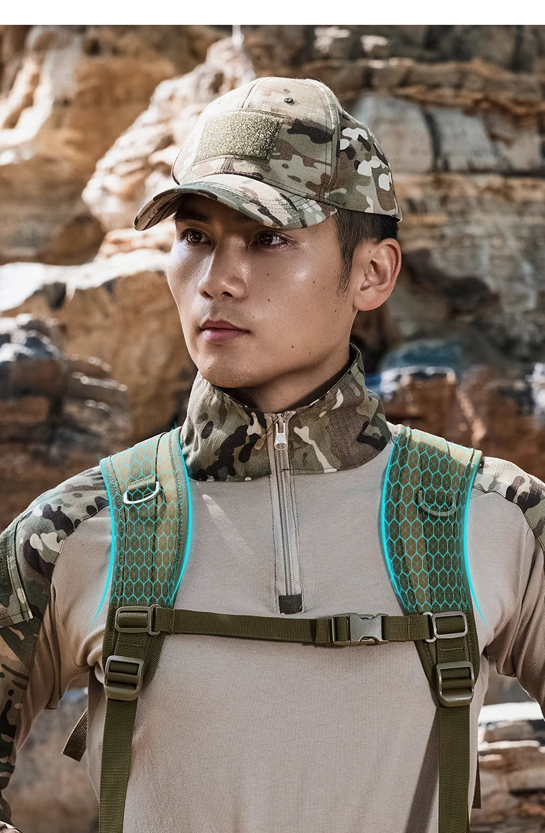 Softback tactical climbing backpack with large molle storage, oxford material - product image