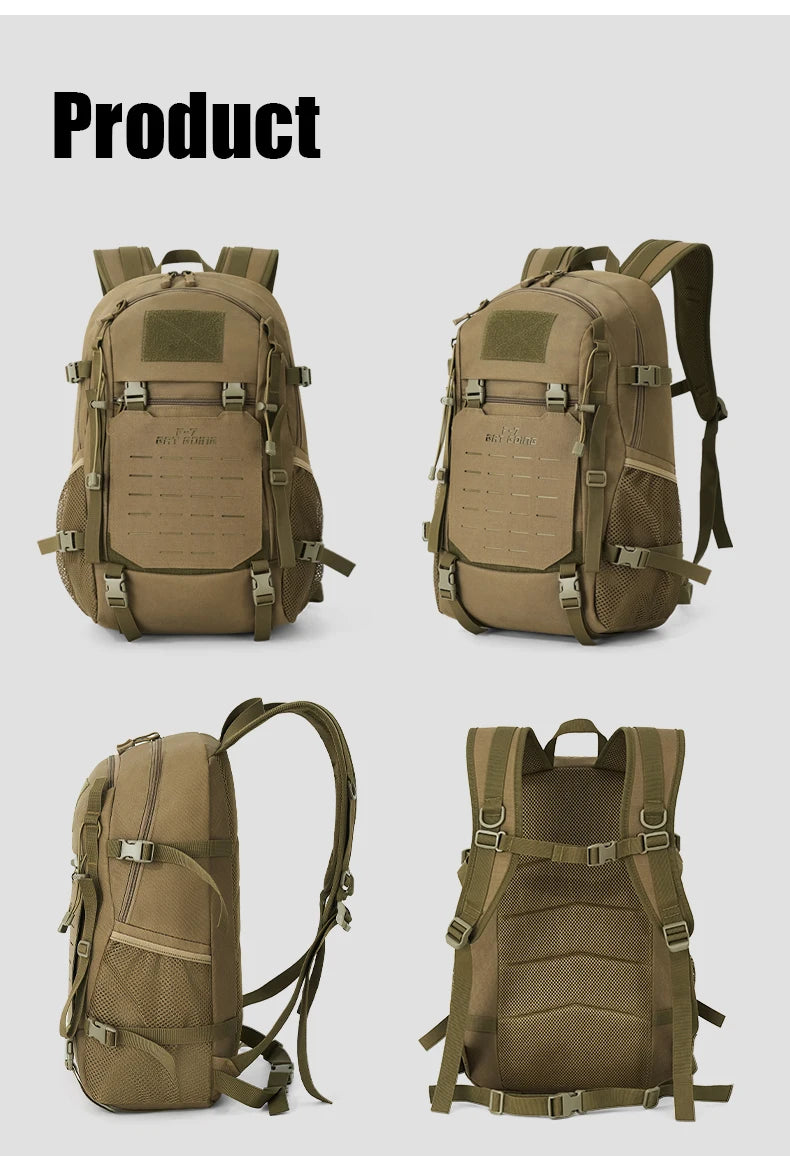 Softback tactical climbing backpack with large molle storage, oxford material - product image